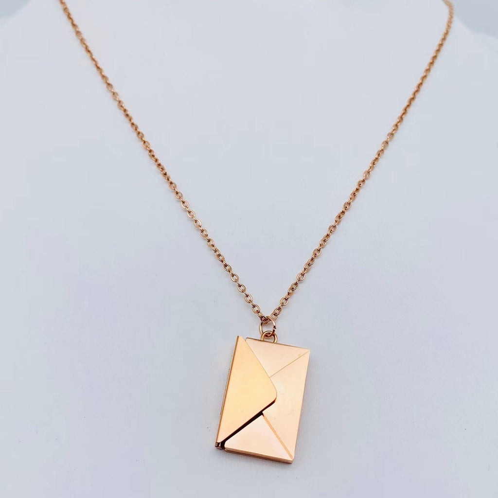 "I Love You" Envelope Locket Necklace