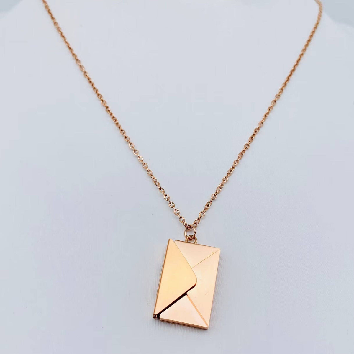 "I Love You" Envelope Locket Necklace