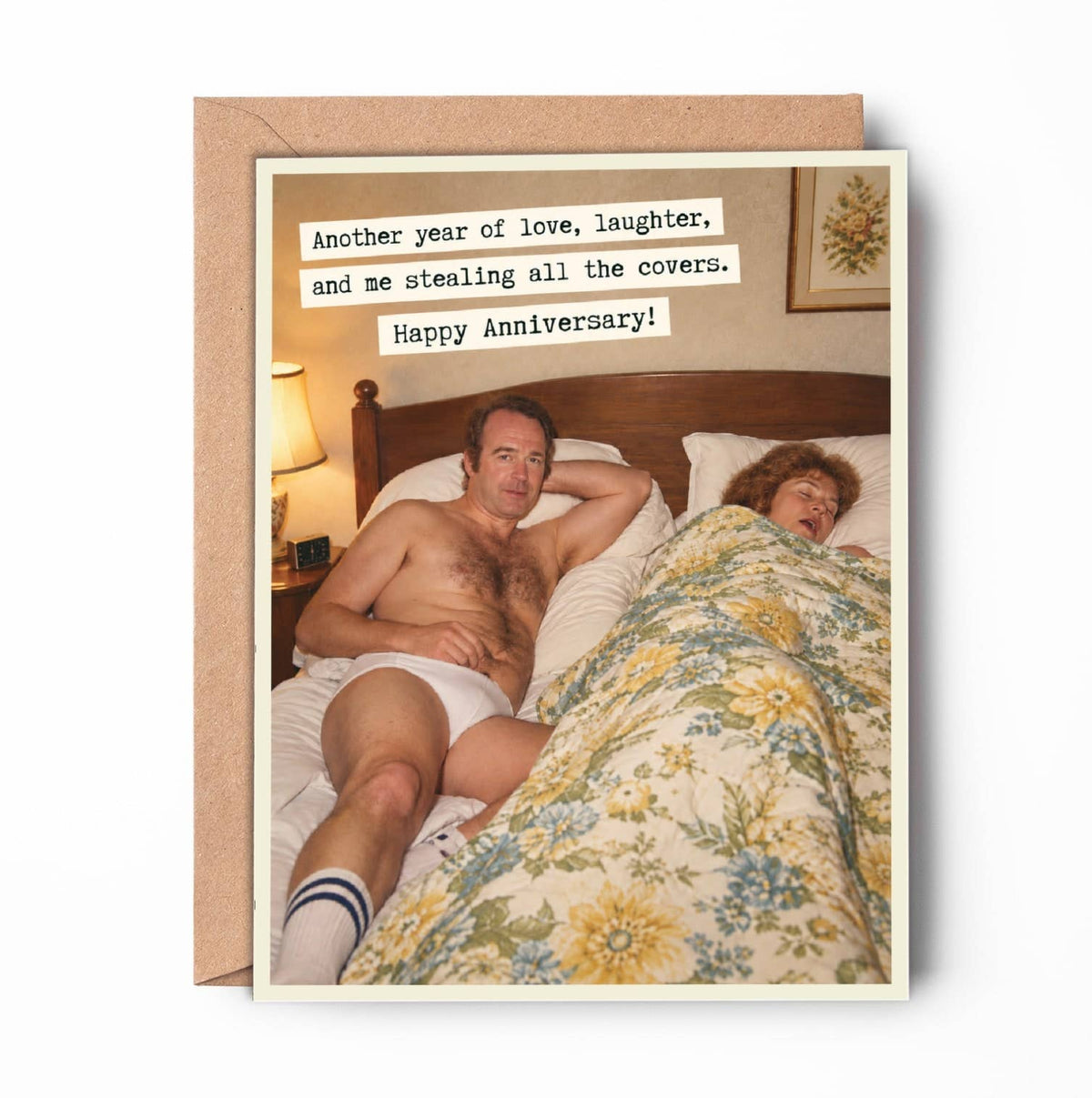 Funny Anniversary Card – Steal the Covers