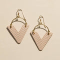 Sandstone Sutton Geometric Leather Hoop Earrings
