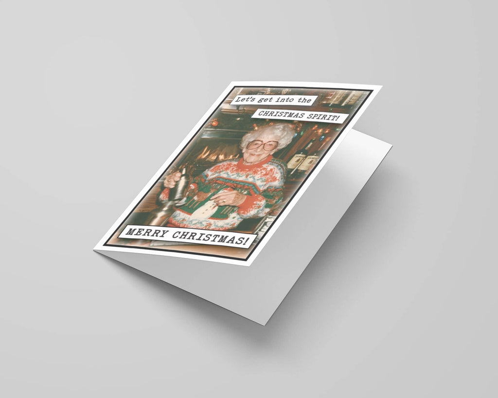Funny Christmas Card – Grandma Drinks