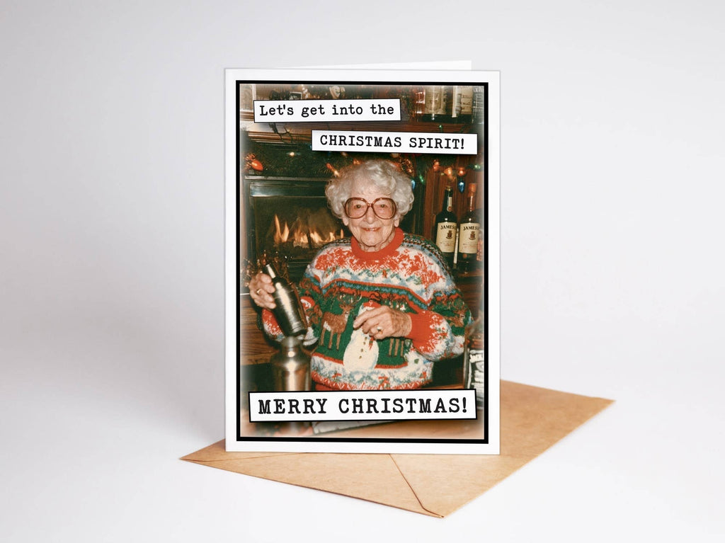 Funny Christmas Card – Grandma Drinks