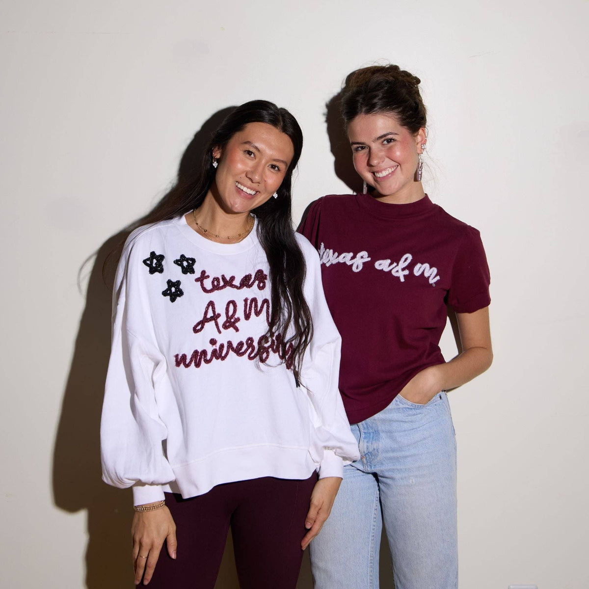 Aggie Maroon Texas A&M University Football Jersey Earrings