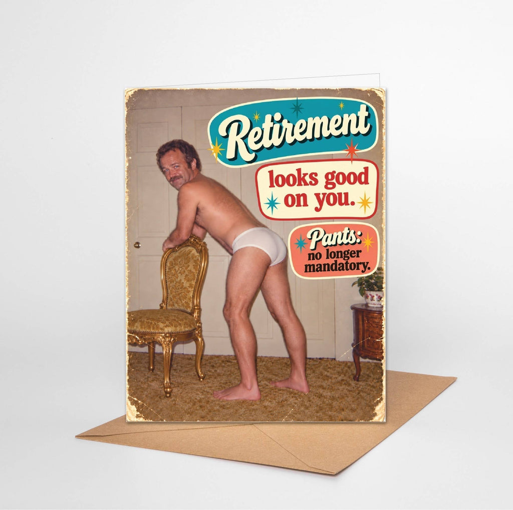 Funny Retirement Card – No Pants