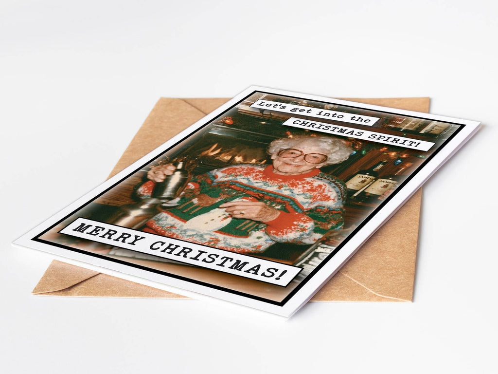 Funny Christmas Card – Grandma Drinks