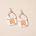 White UTRGV Football Jersey Earrings