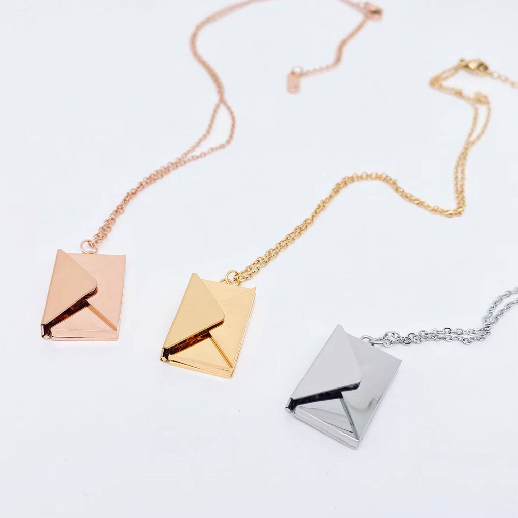 "I Love You" Envelope Locket Necklace