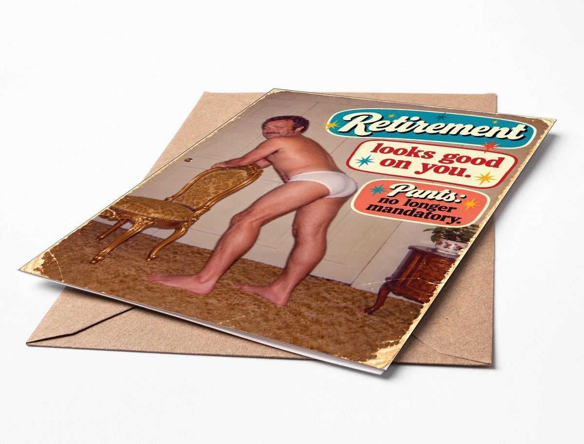 Funny Retirement Card – No Pants