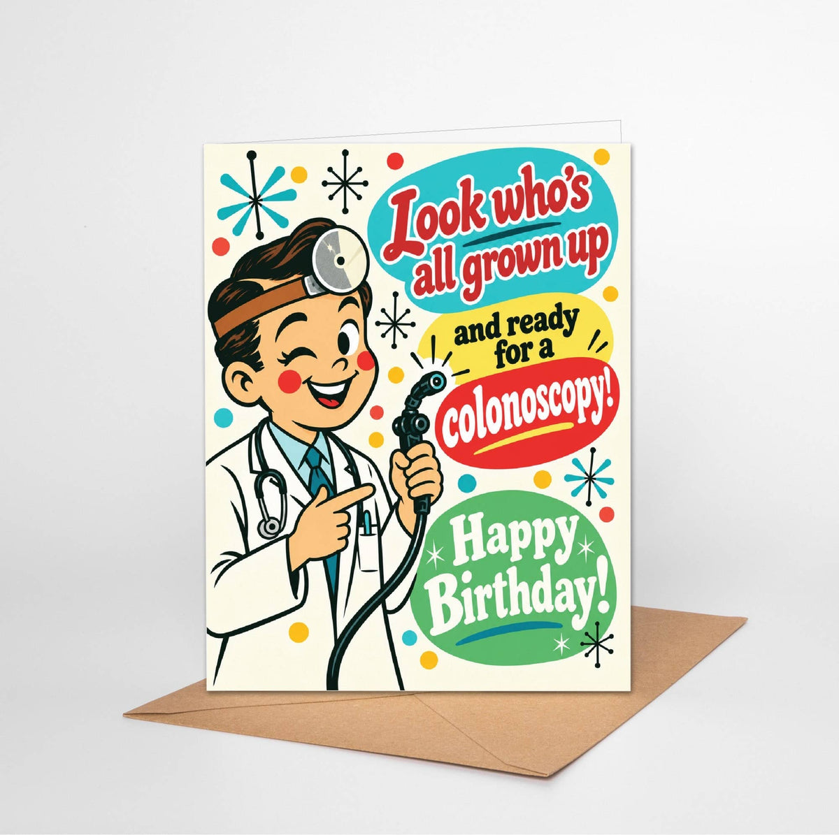 Funny Birthday Card – Colonoscopy