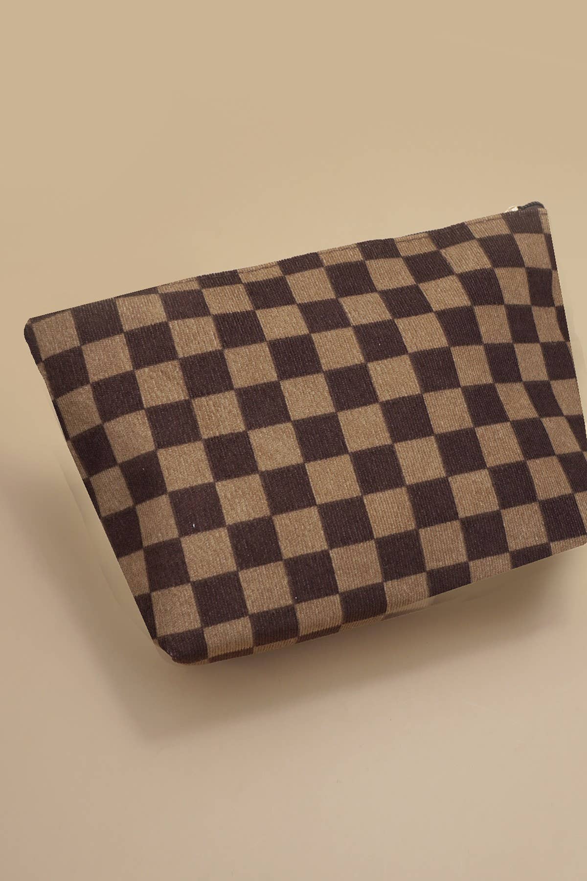 Gingham Check Makeup Pouch