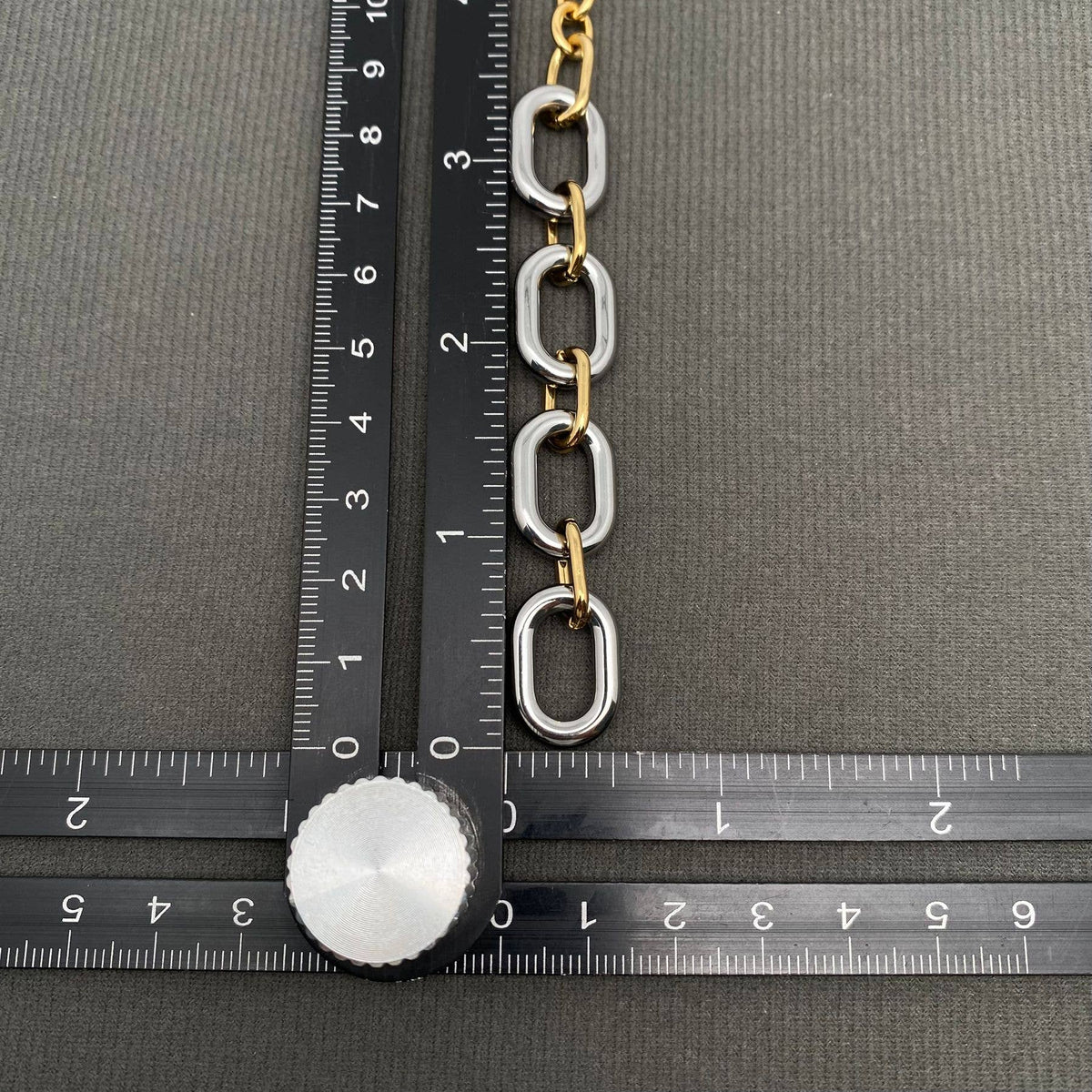 Two-Tone Gold Chain Pendant Necklace