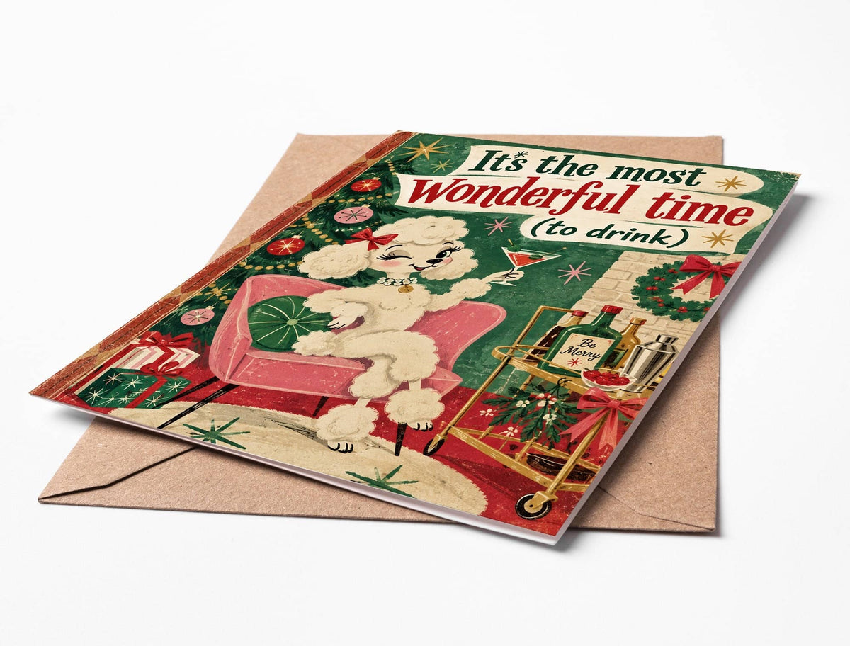 Funny Christmas Card – Time to Drink