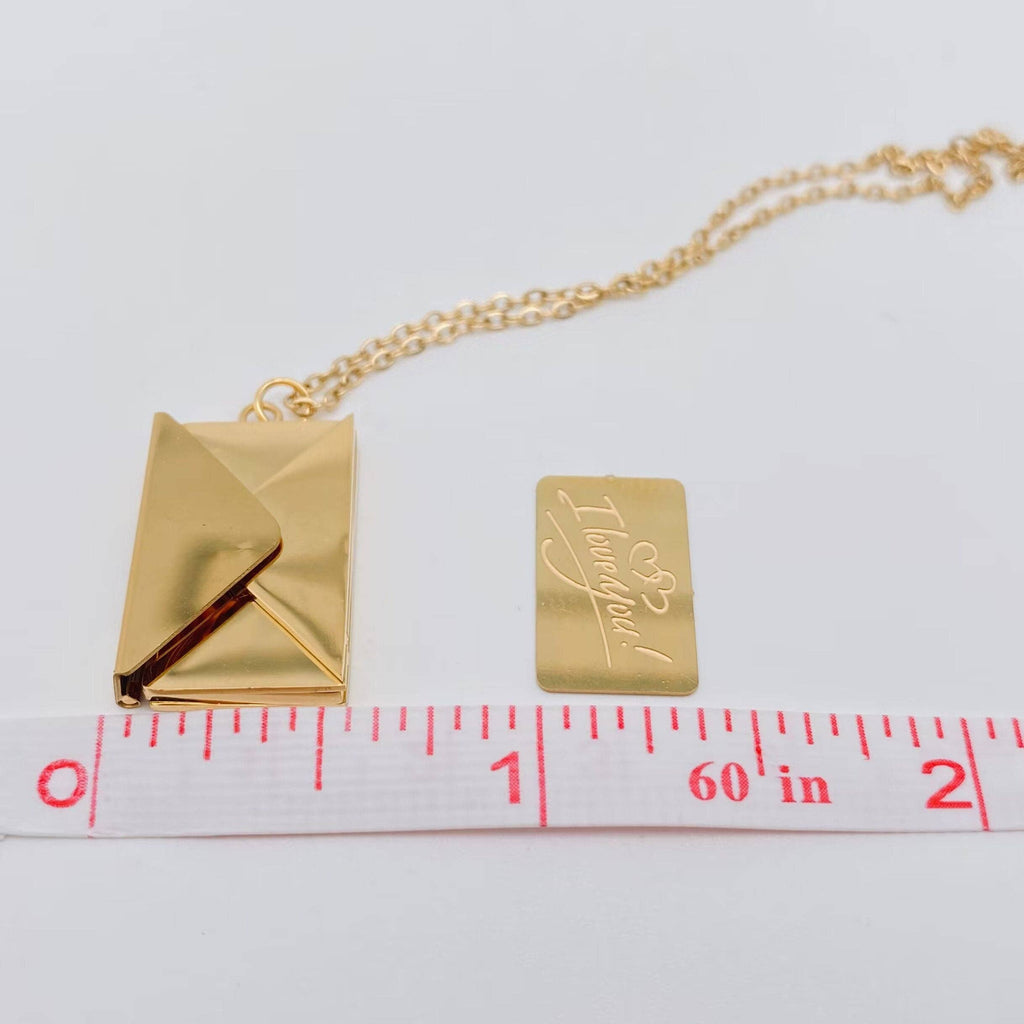 "I Love You" Envelope Locket Necklace