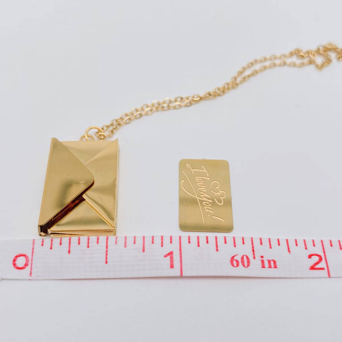 "I Love You" Envelope Locket Necklace