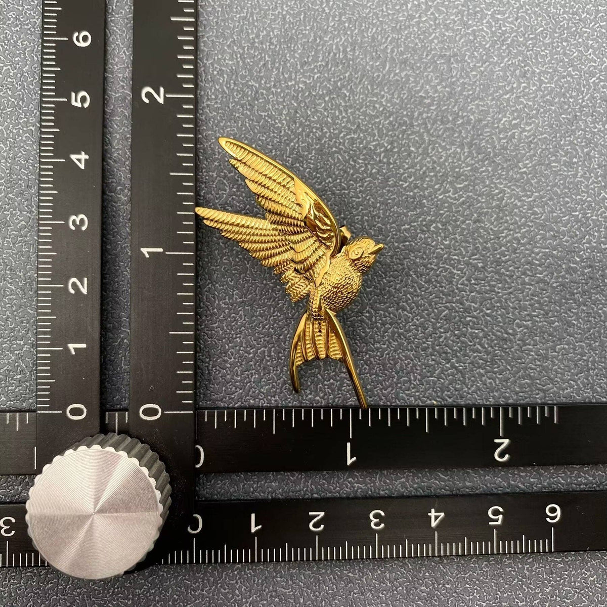Gold Bird Stud Earrings