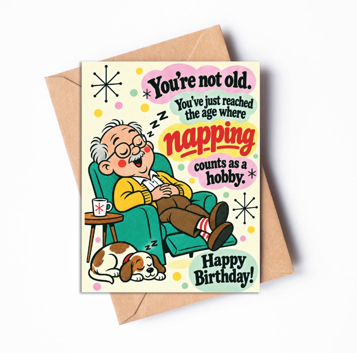 Funny Birthday Card – Napping Hobby