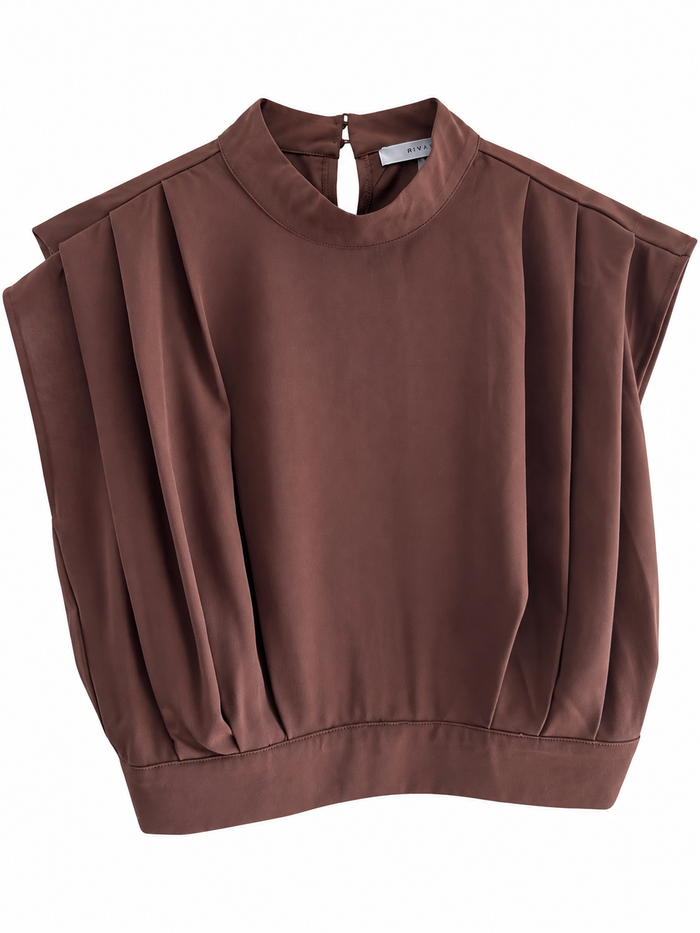 Brown Cutout Top front