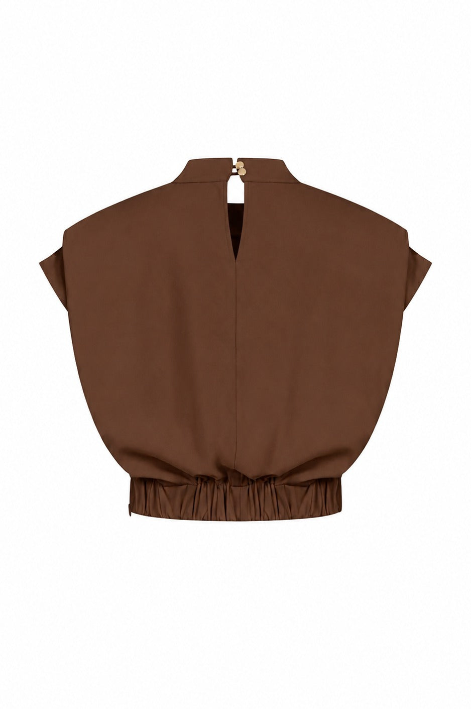 Brown Cutout Top back