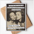 Vintage birthday card: I don't have to pretend to be nice, it's exhausting