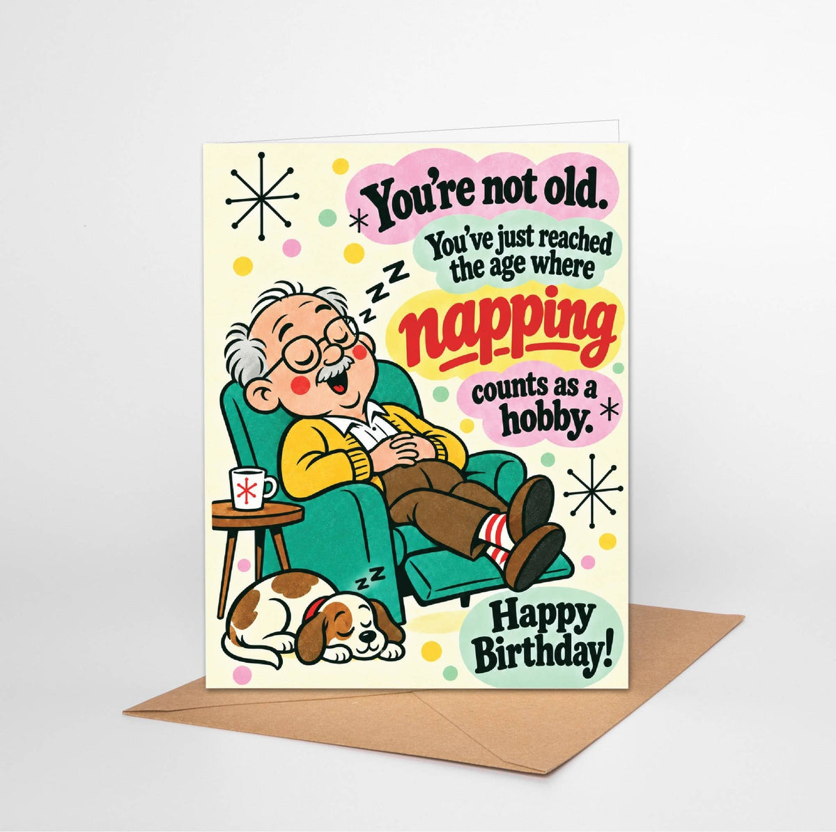 Funny Birthday Card – Napping Hobby