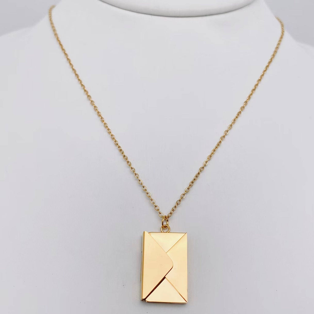"I Love You" Envelope Locket Necklace