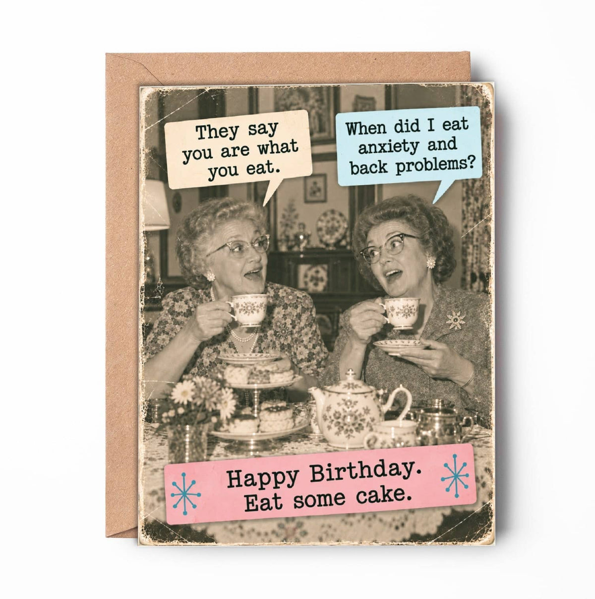 Funny Birthday Card – Eat Some Cake