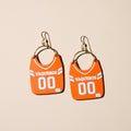 Orange Vaqueros UTRGV Football Jersey Earrings