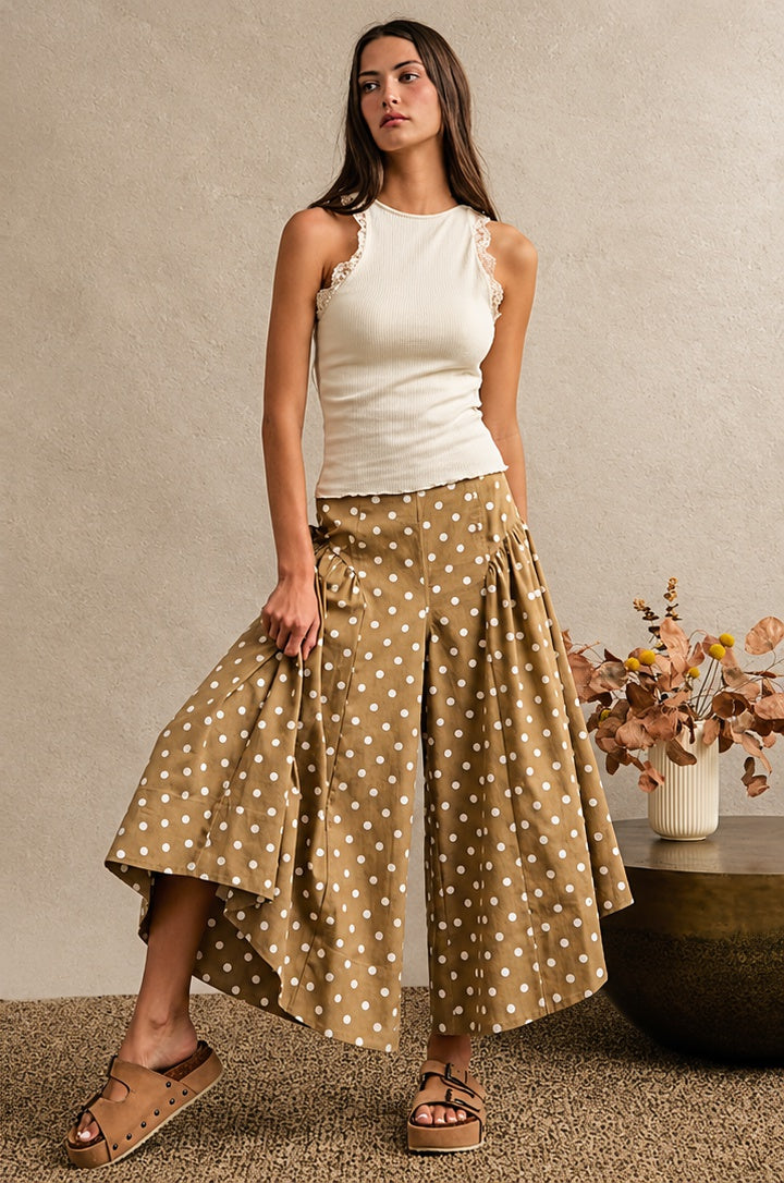 Tan Polka Dot Pants